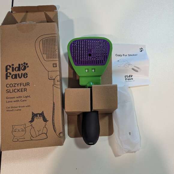 Fido Fave Self-Cleaning Cat Slicker Brush for Short & Long Hair - NEW - Picture 9 of 9